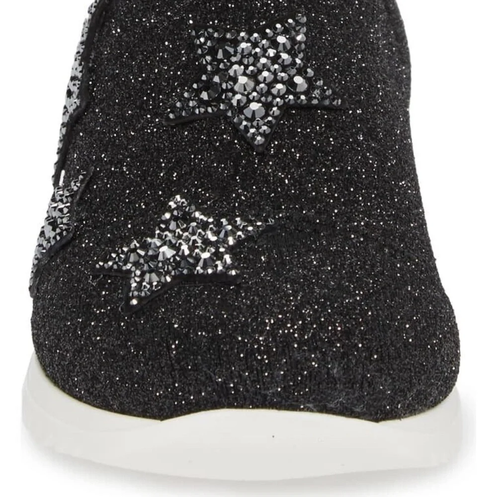 Giuseppe Zanotti Girls Natalie Stars Crystal Slip On Sneakers EU 26 US 9.5